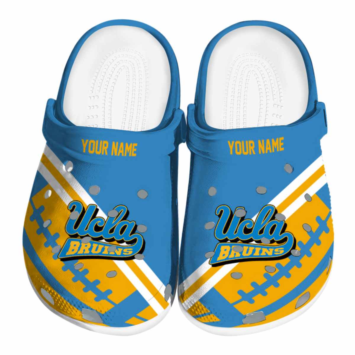 UCLA Bruins NCAA Sport Crocs Crocband Clogs Shoes Comfortable For Men Women and Kids