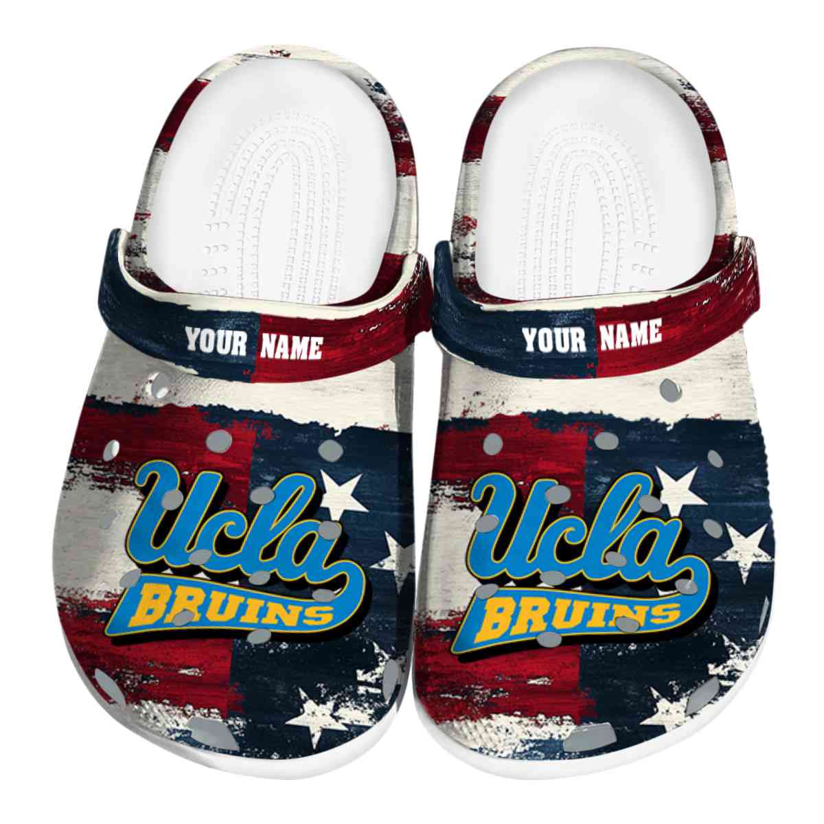 UCLA Bruins NCAA Sport Crocs Crocband Clogs Shoes Comfortable For Men Women and Kids
