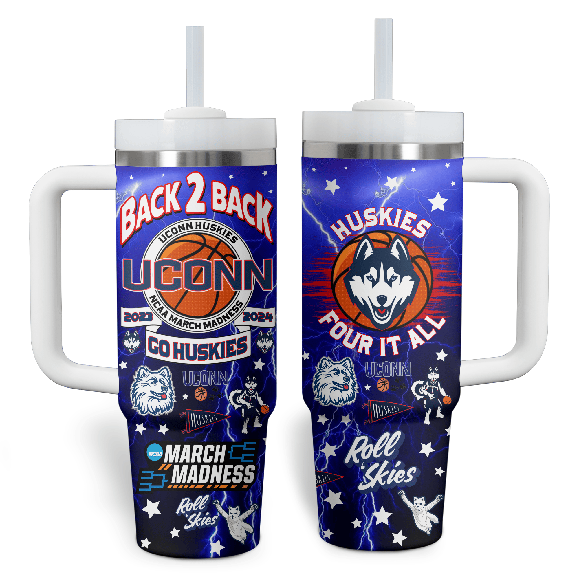 Uconn Huskies Basketball NCAA Custom Stanley Cup 40 oz 30 oz Tumbler With HandleTVC2301521