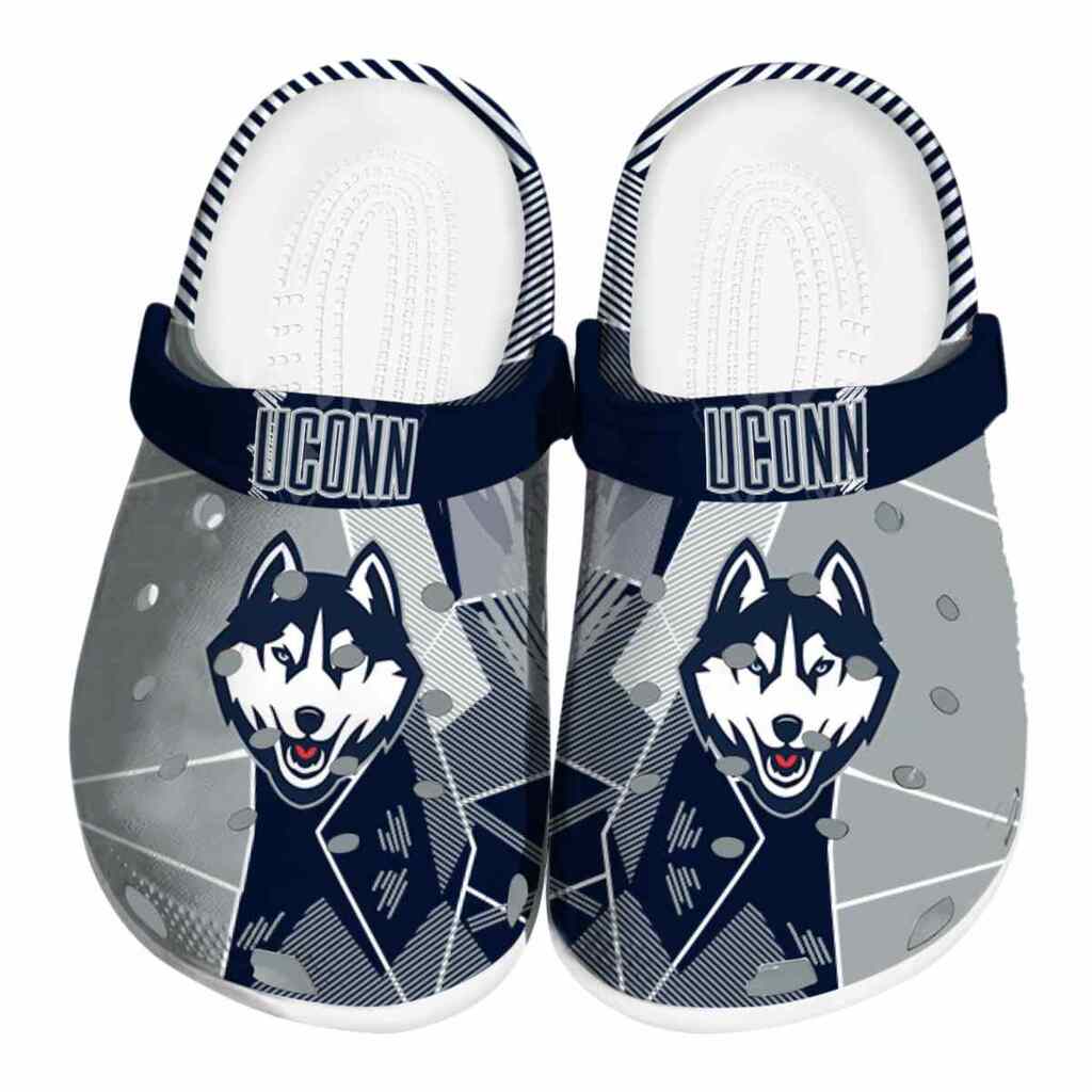 UConn Huskies Geometric Background ClogTVC1801823