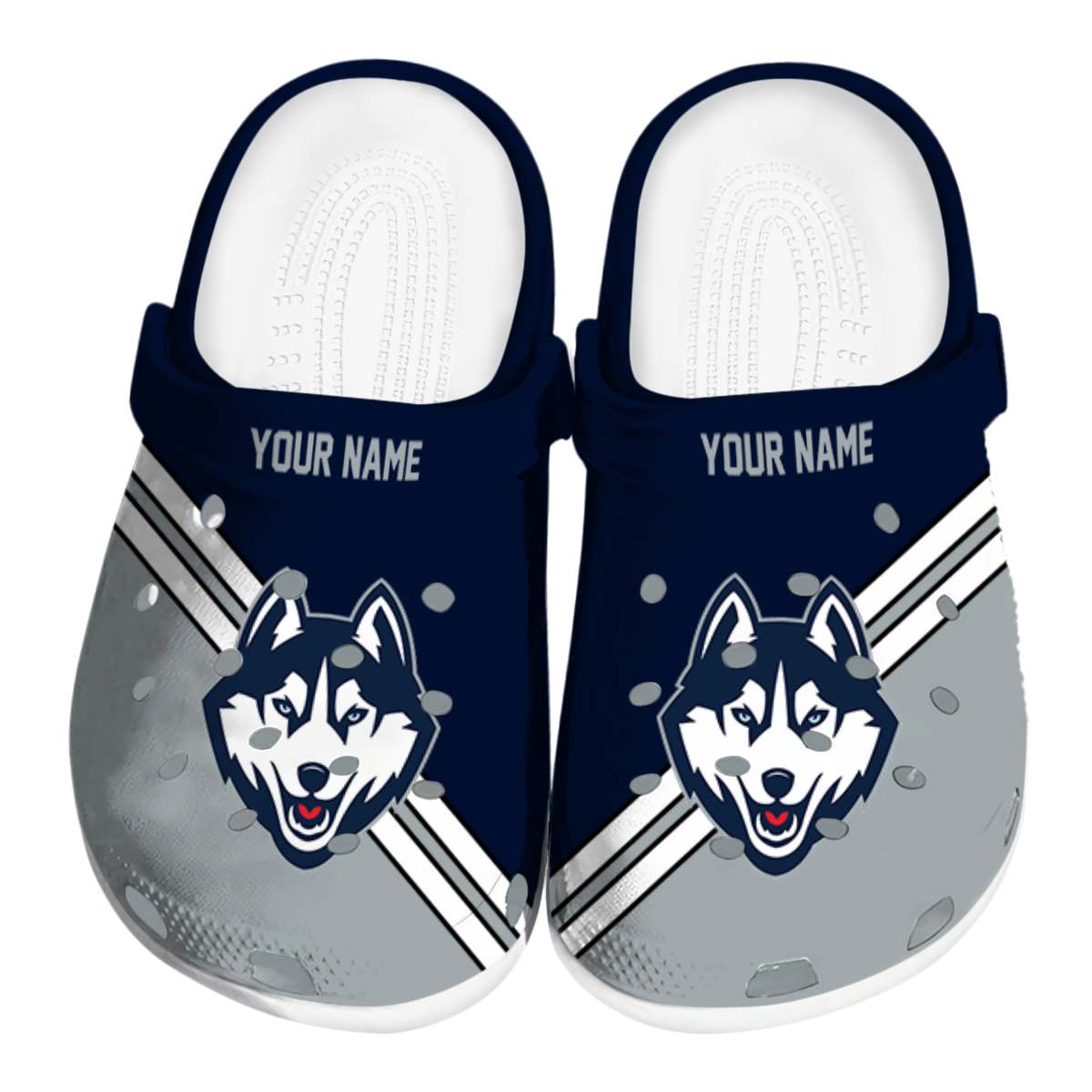 UConn Huskies NCAA Sport Crocs Crocband Clogs Shoes Comfortable For Men Women and Kids