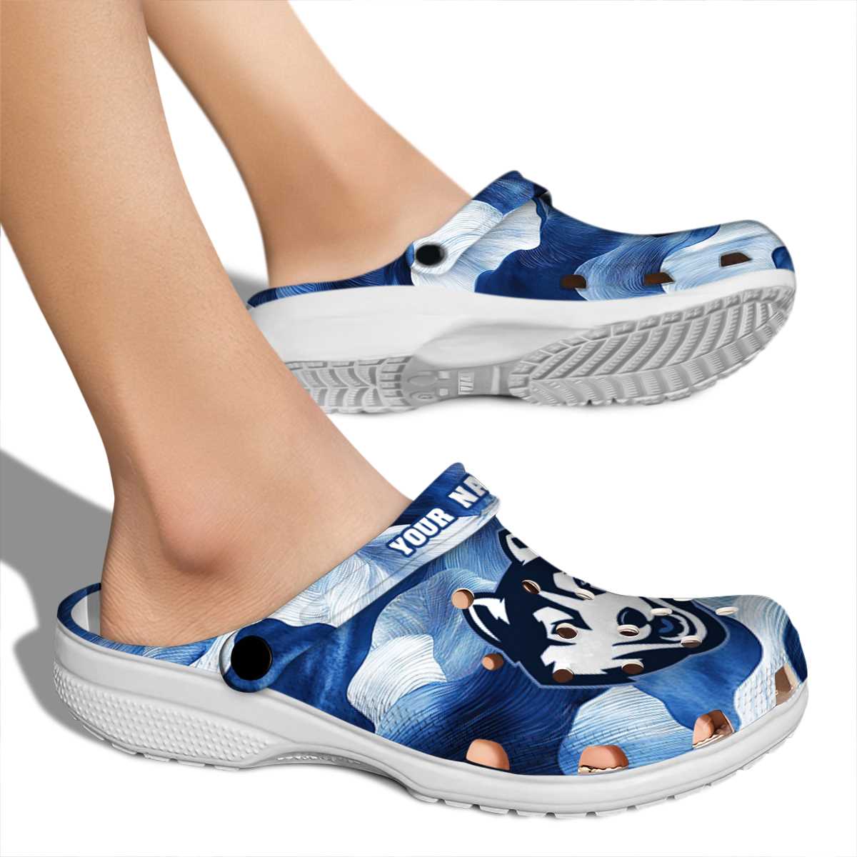 UConn Huskies NCAA Sport Crocs Crocband Clogs Shoes Comfortable For Men Women and Kids