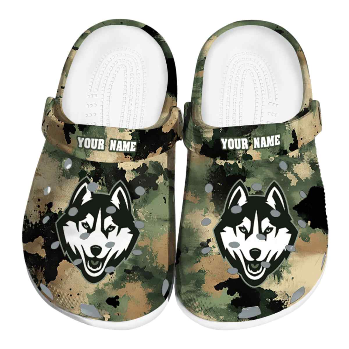UConn Huskies NCAA Sport Crocs Crocband Clogs Shoes Comfortable For Men Women and Kids