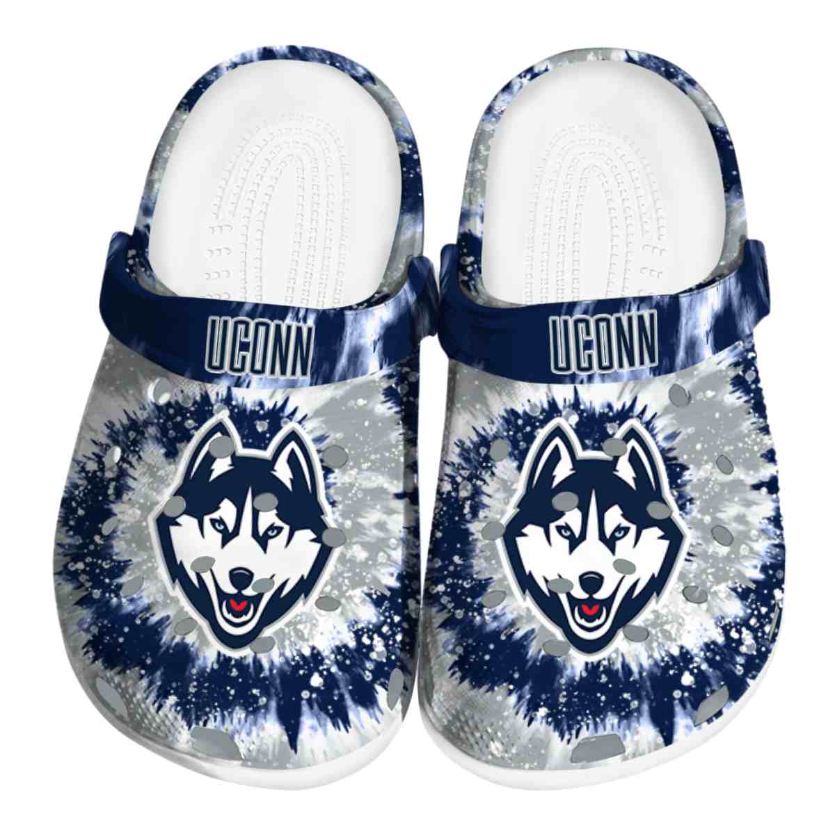 UConn Huskies NCAA Sport Crocs Crocband Clogs Shoes Comfortable For Men Women and Kids