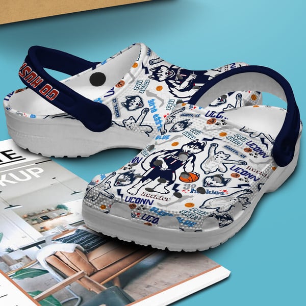 Uconn Huskies NCAA Sport Crocs Crocband Clogs Shoes Comfortable For Men Women and Kids - Image 3