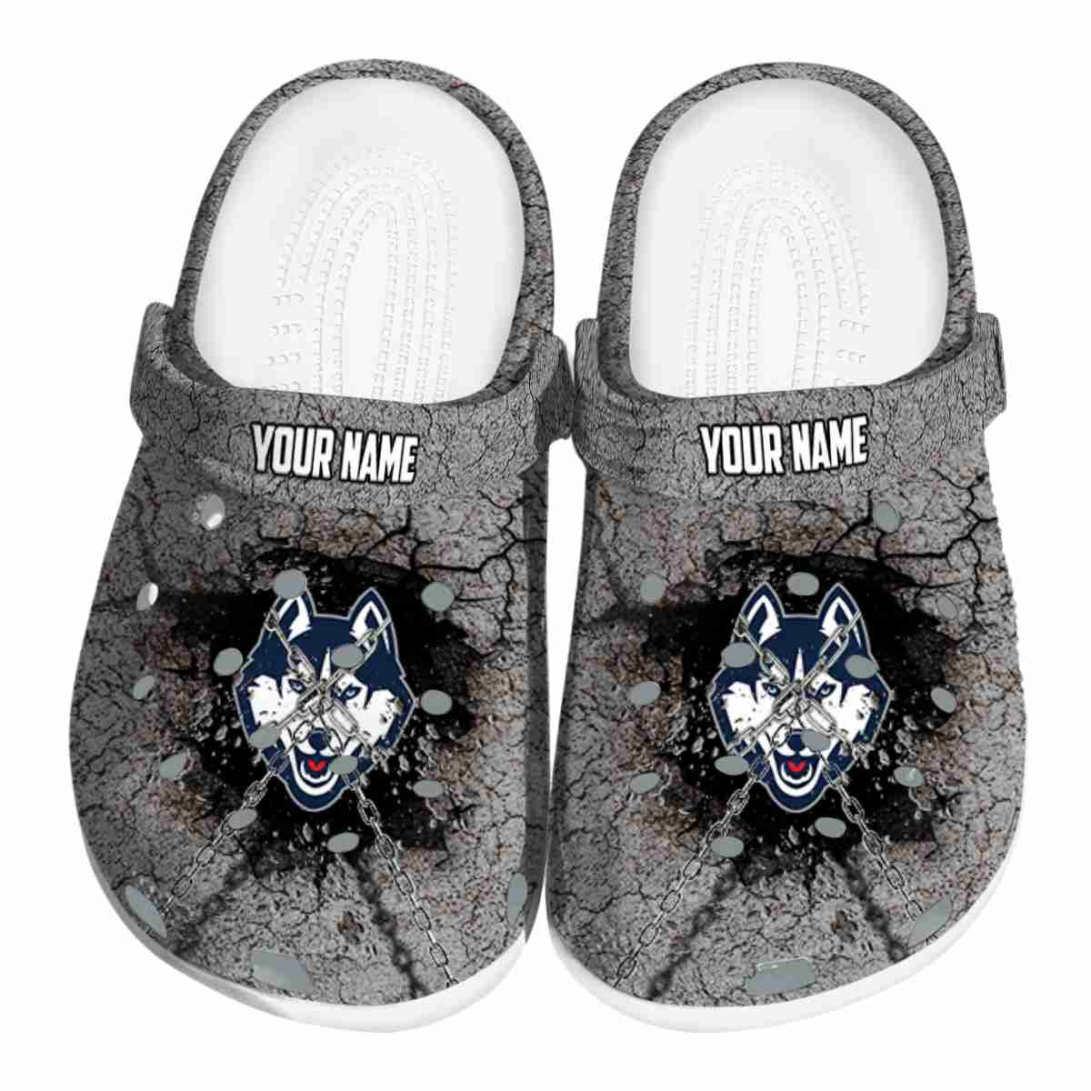 UConn Huskies NCAA Sport Crocs Crocband Clogs Shoes Comfortable For Men Women and Kids