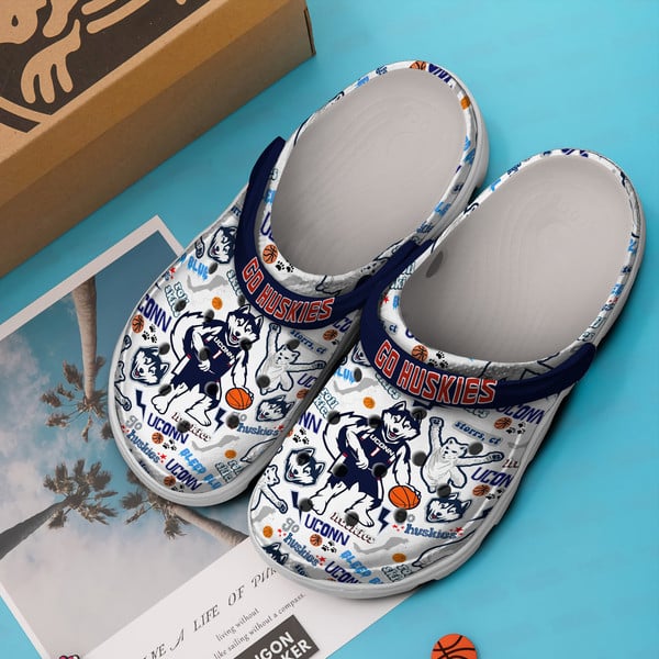 Uconn Huskies NCAA Sport Crocs Crocband Clogs Shoes Comfortable For Men Women and Kids - Image 2