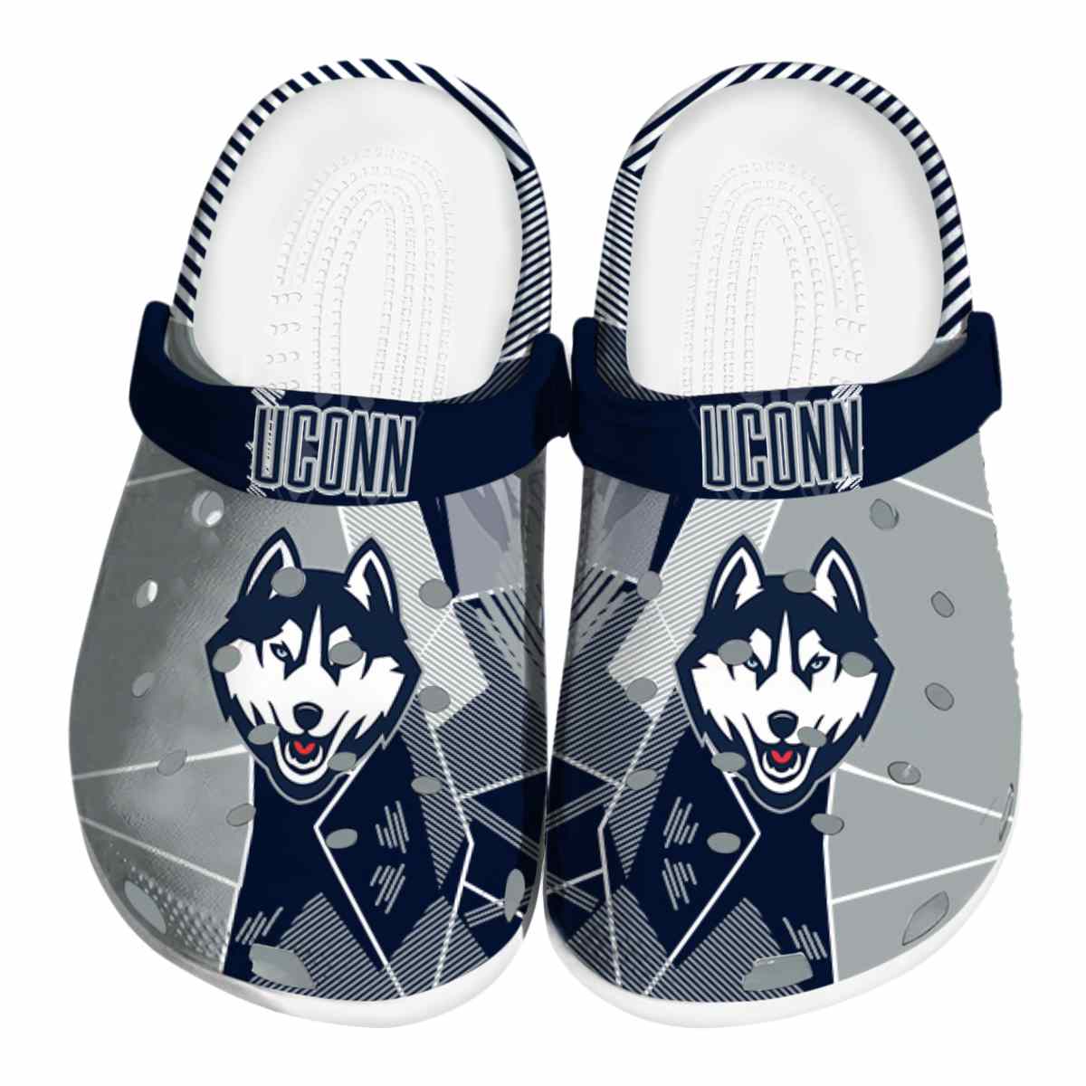 UConn Huskies NCAA Sport Crocs Crocband Clogs Shoes Comfortable For Men Women and Kids