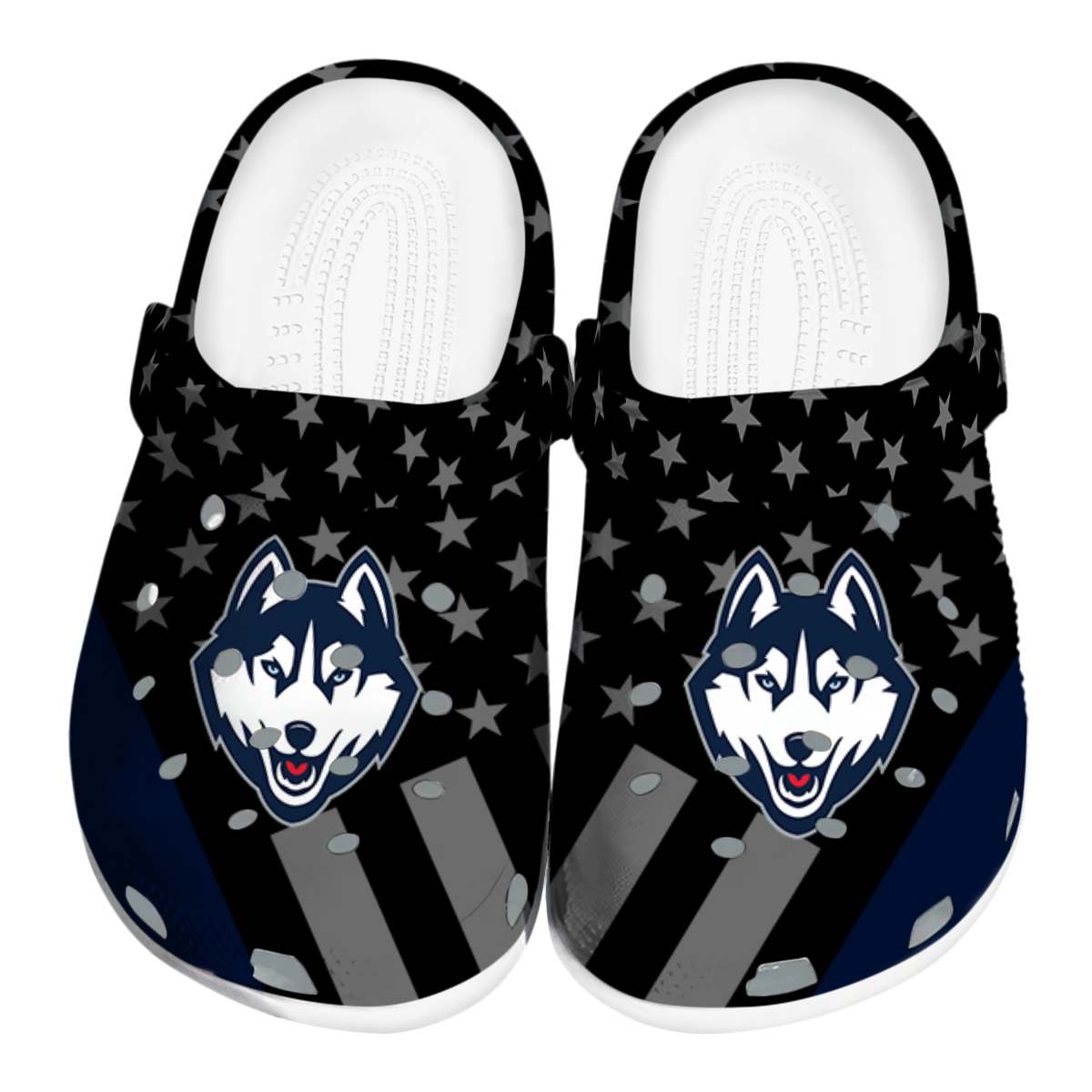 UConn Huskies NCAA Sport Crocs Crocband Clogs Shoes Comfortable For Men Women and Kids