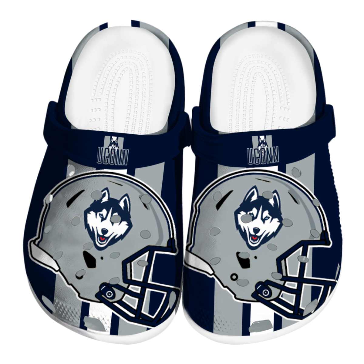 UConn Huskies NCAA Sport Crocs Crocband Clogs Shoes Comfortable For Men Women and Kids