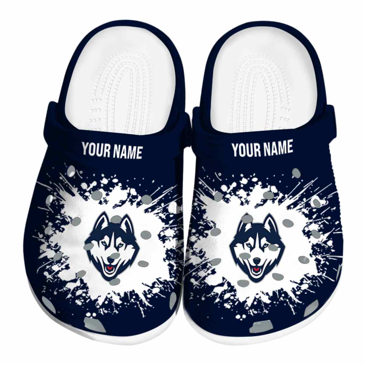 UConn Huskies NCAA Sport Crocs Crocband Clogs Shoes Comfortable For Men Women and Kids