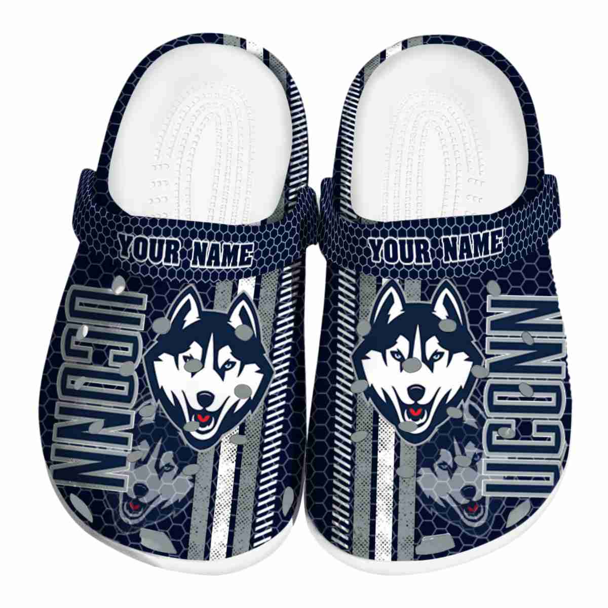 UConn Huskies NCAA Sport Crocs Crocband Clogs Shoes Comfortable For Men Women and Kids