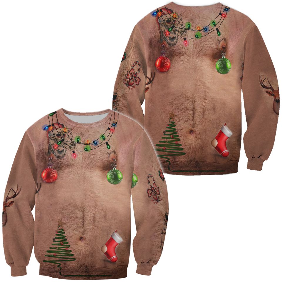 Ugly Christmas Sweater 3D Printed Pullover Long Sleeve Sweatshirts