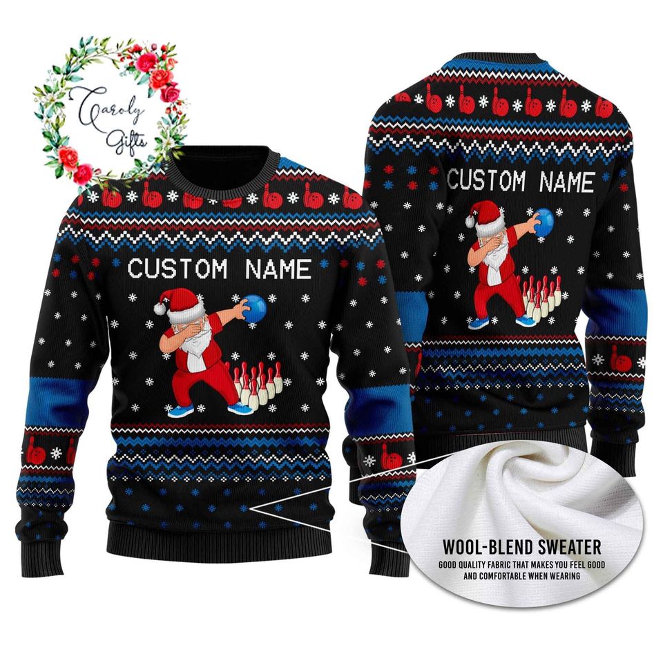 Ugly Christmas Sweater,  Bowlers Sport Lovers Ugly Christmas Sweater