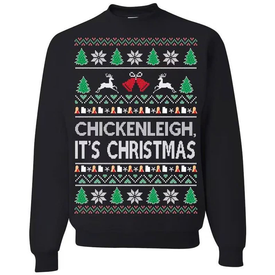 Ugly Christmas Sweater Chickenleigh It's Christmas Unisex Sweatshirt