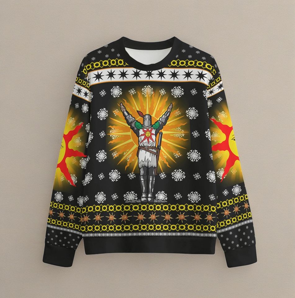 Ugly Christmas Sweater, Christmas Sweater, Praise the Sun, Dark Souls Sweater