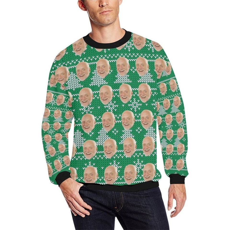 Ugly Christmas Sweater, Custom Sweatshirt GREEN