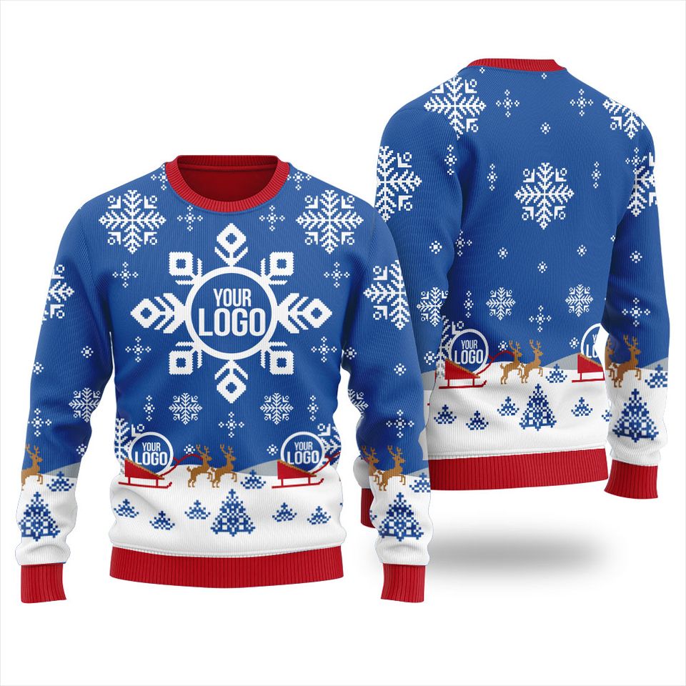 Ugly Christmas Sweater Customize Logo For Men, Holiday Sweaters