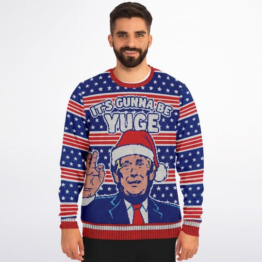 Ugly Christmas Sweater, Donald Trump - Image 14