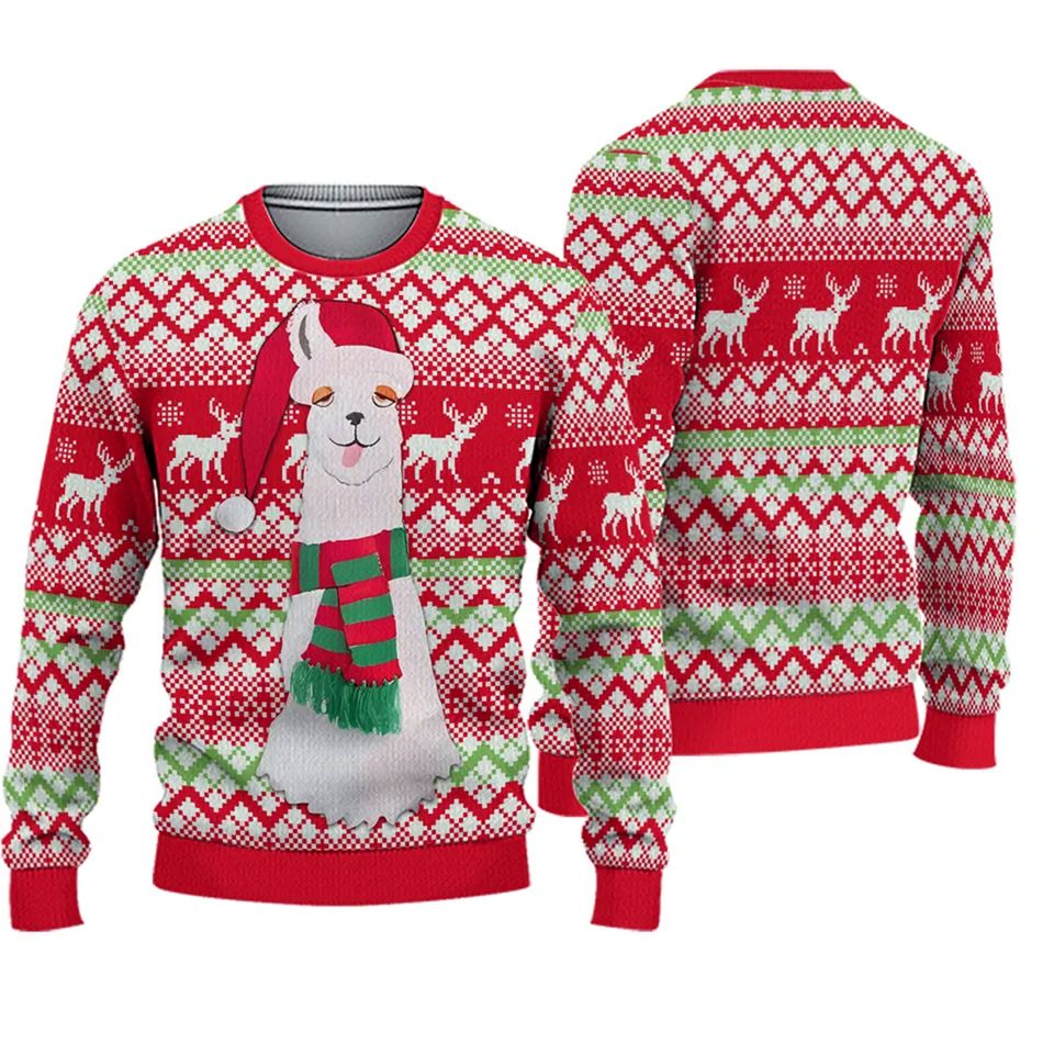Ugly Christmas Sweater for Gift Funny Pullover Thin Sweater Womens Mens Jerseys