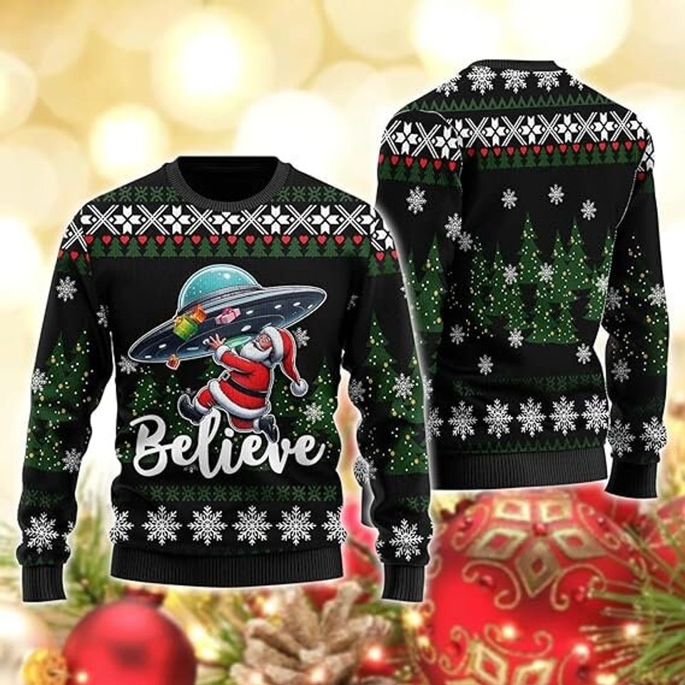 Ugly Christmas Sweater For Women, Alien Mens Funny Ugly Sweater