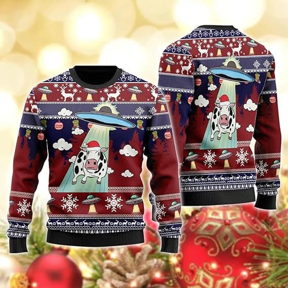 Ugly Christmas Sweater For Women, Alien Mens Funny Ugly Sweater