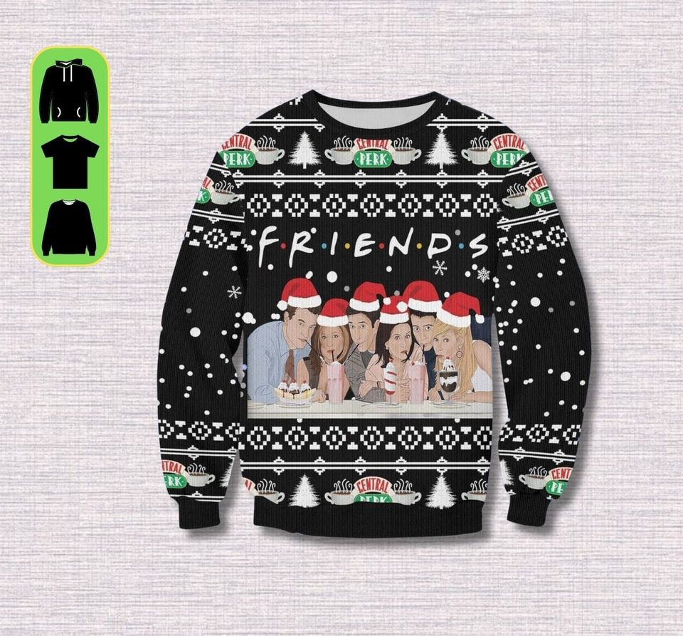 Ugly Christmas Sweater, Friends Ugly Sweater, Show Santa Characters