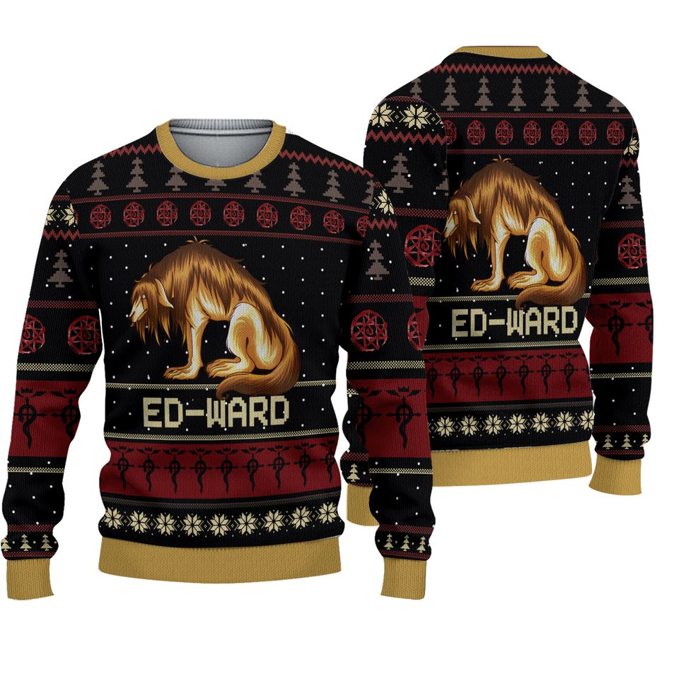 Ugly Christmas Sweater, Fullmetal Alchemist, Anime Sweatshirt, Ugly Sweater