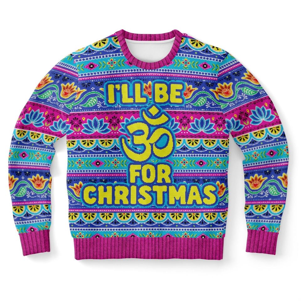 Ugly Christmas Sweater, Gift for Yoga fans, Sound of the universe