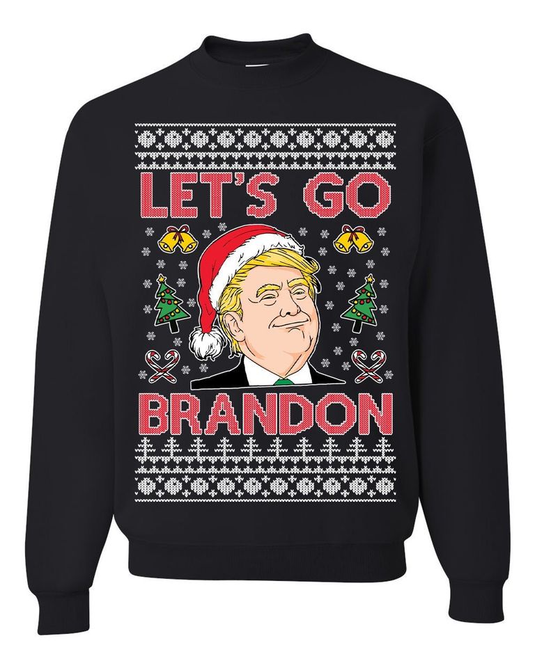 Ugly Christmas Sweater Let's Go Brandon Unisex Sweatshirt