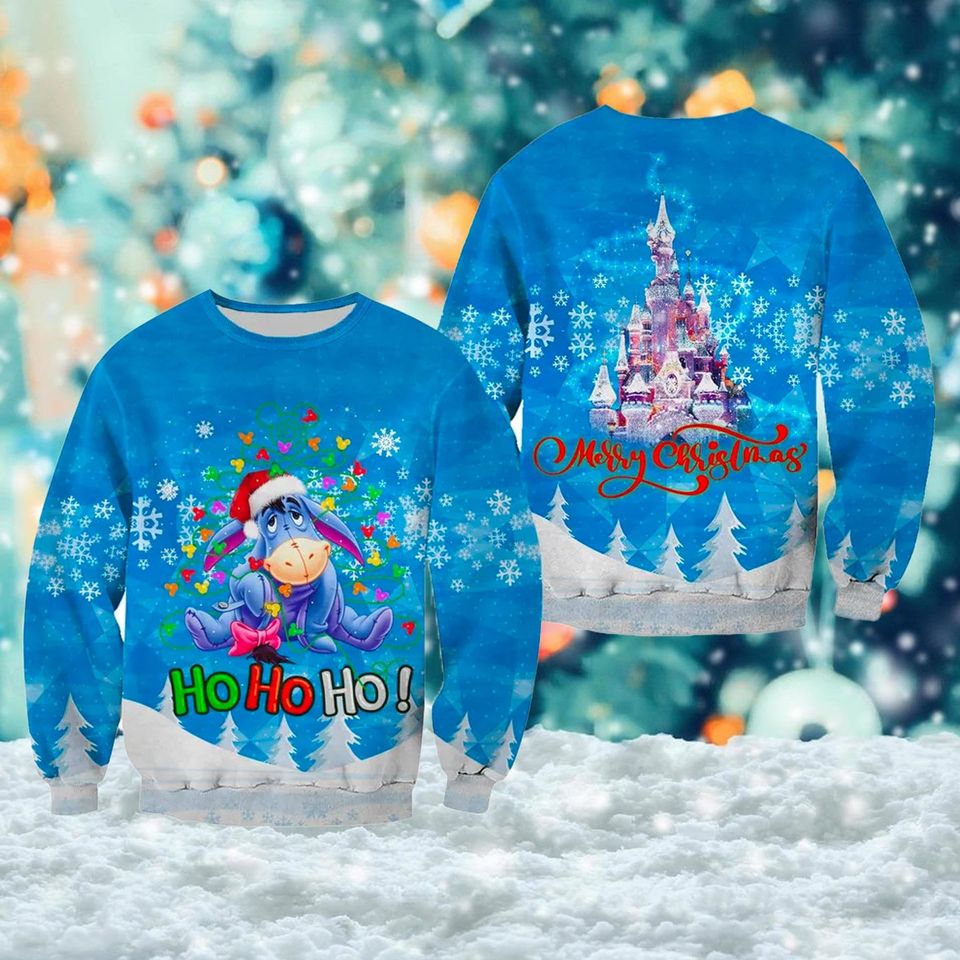 Ugly Christmas Sweater - Merry Christmas Ho Ho Ho Donkey Design
