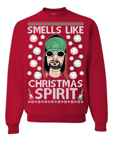 Ugly Christmas Sweater Smells Like Christmas Spirit Unisex Sweatshirt - Image 6