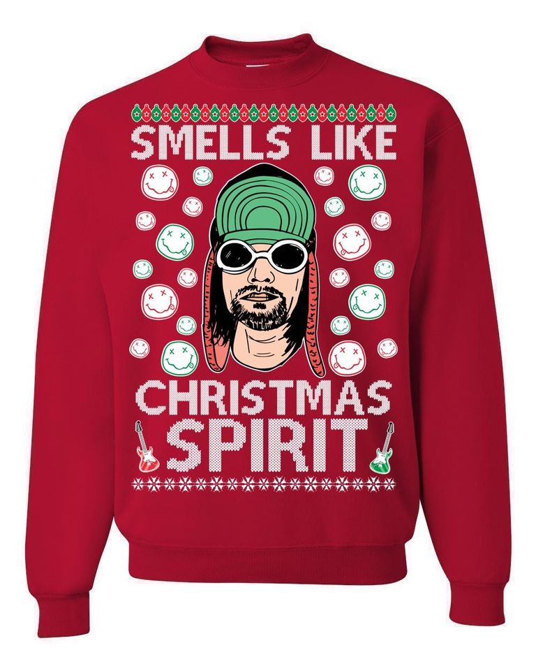 Ugly Christmas Sweater Smells Like Christmas Spirit Unisex Sweatshirt - Image 3