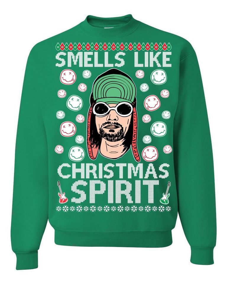 Ugly Christmas Sweater Smells Like Christmas Spirit Unisex Sweatshirt - Image 2