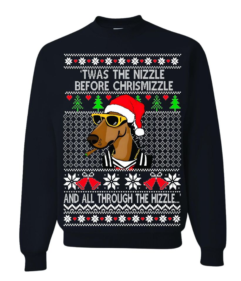 Ugly Christmas Sweater Twas The Nizzle Before Chrismizzle