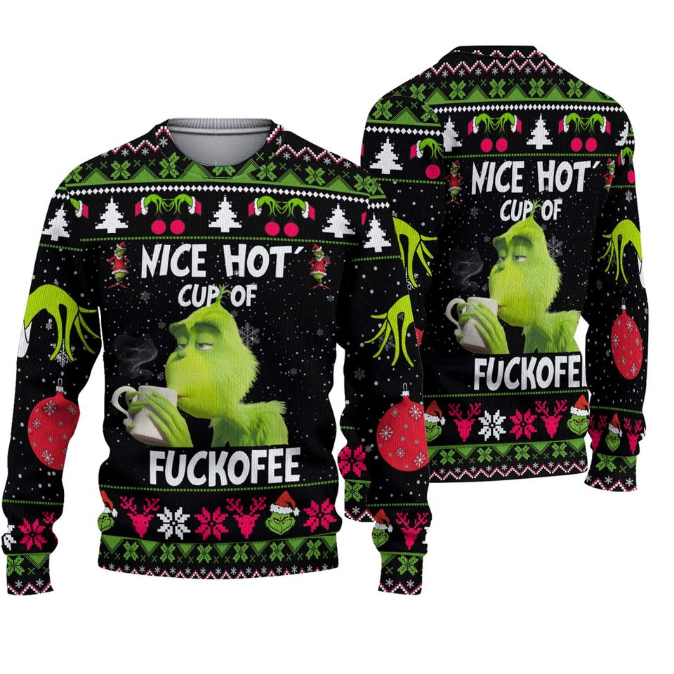 Ugly Christmas Sweater with Funny Character