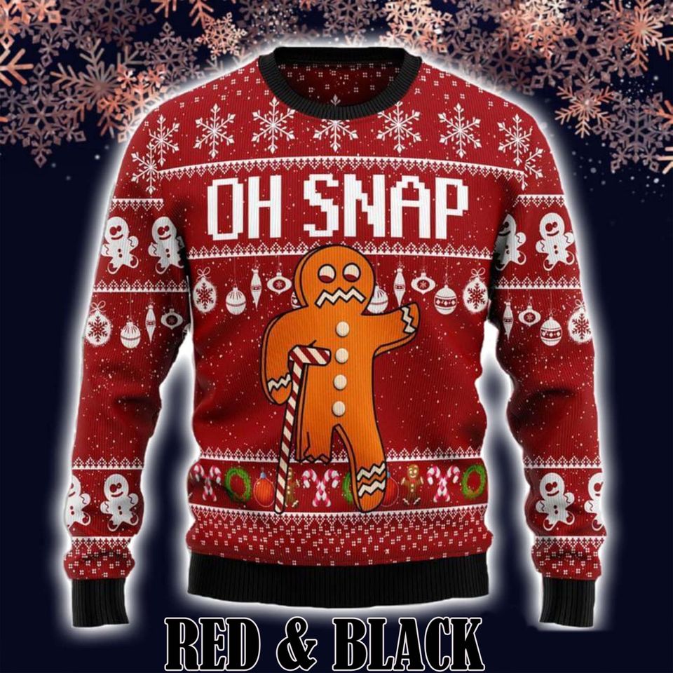 Ugly Christmas sweater Women funny, Oh Snap