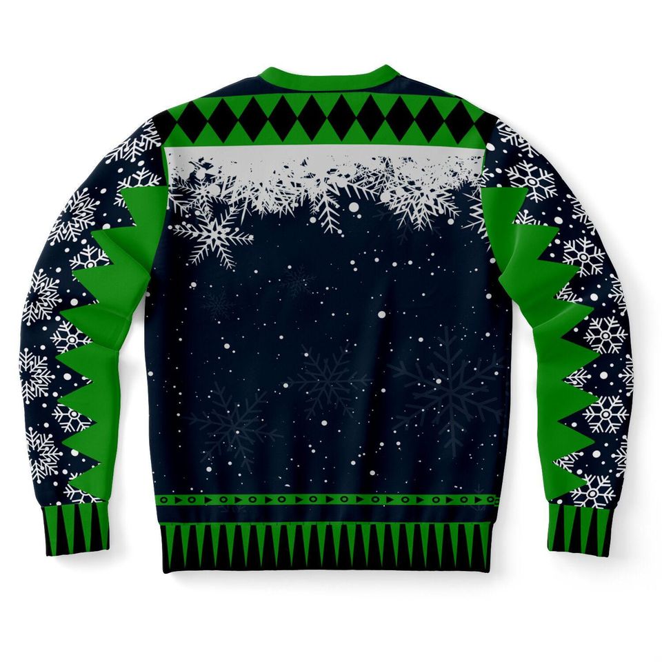 Ugly Christmas Sweater Working It at the Pole Funny Santa Christmas Sweatshirt - Image 11