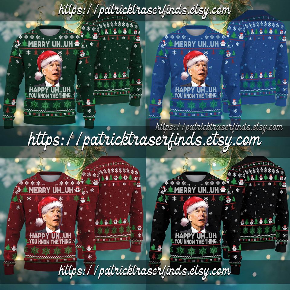Ugly Christmas Sweater, You Know The Thing Ugly Christmas Sweater, Funny Joe Biden - Image 2