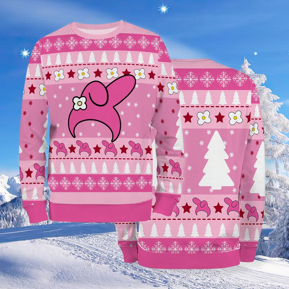 Ugly Christmas Sweaters Characters Cartoon Fan My Melody Winter