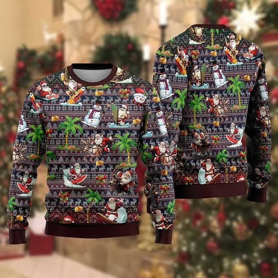 Ugly Christmas Sweaters for Women - Santa Claus - Image 4