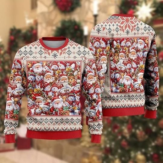 Ugly Christmas Sweaters for Women - Santa Claus - Image 10