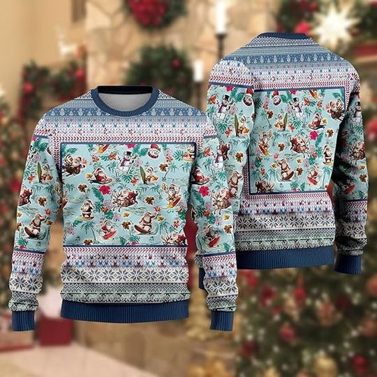 Ugly Christmas Sweaters for Women - Santa Claus - Image 11