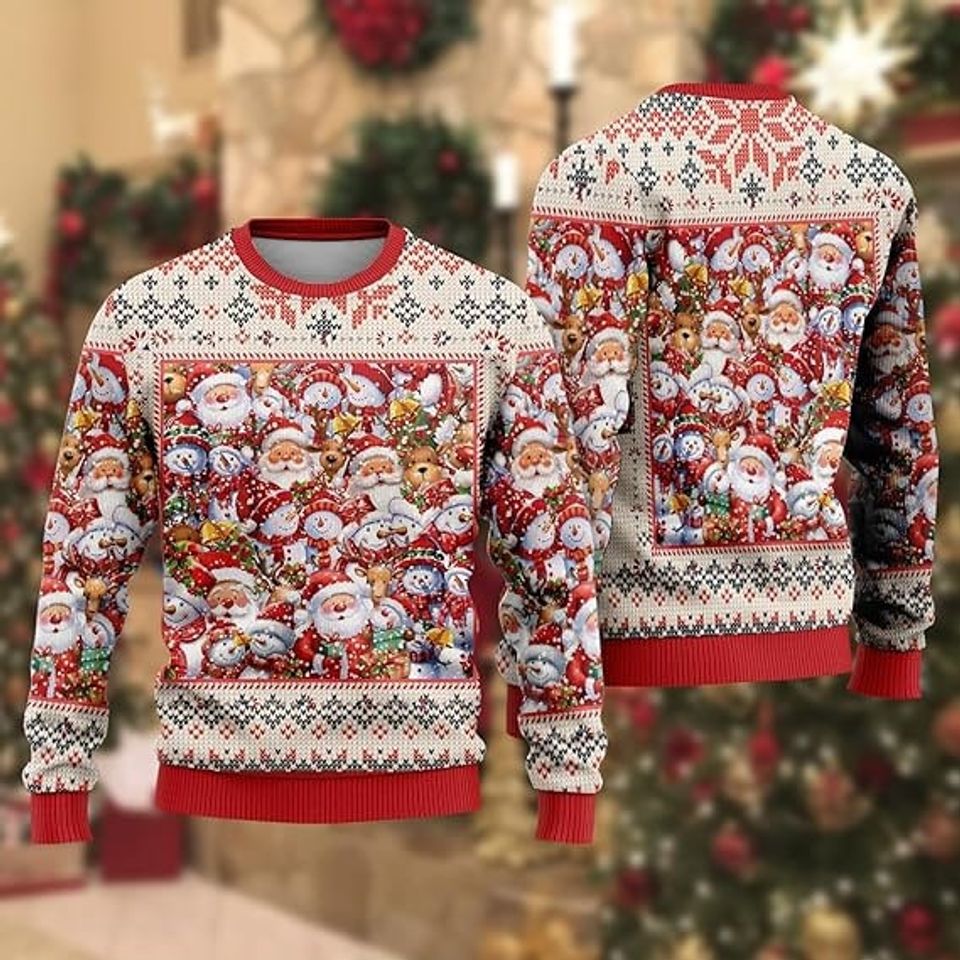 Ugly Christmas Sweaters for Women - Santa Claus - Image 2