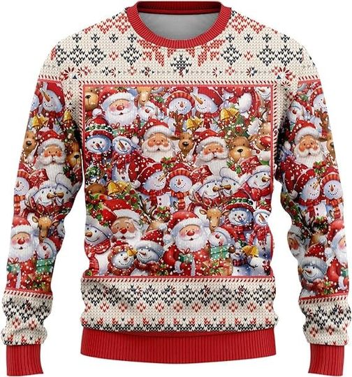 Ugly Christmas Sweaters for Women - Santa Claus - Image 14