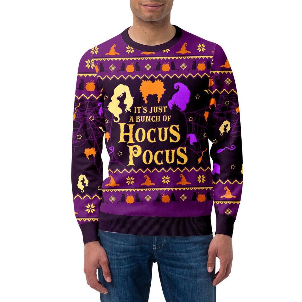 Ugly Christmas Sweaters Unisex Halloween Classic Witches Film - Image 5