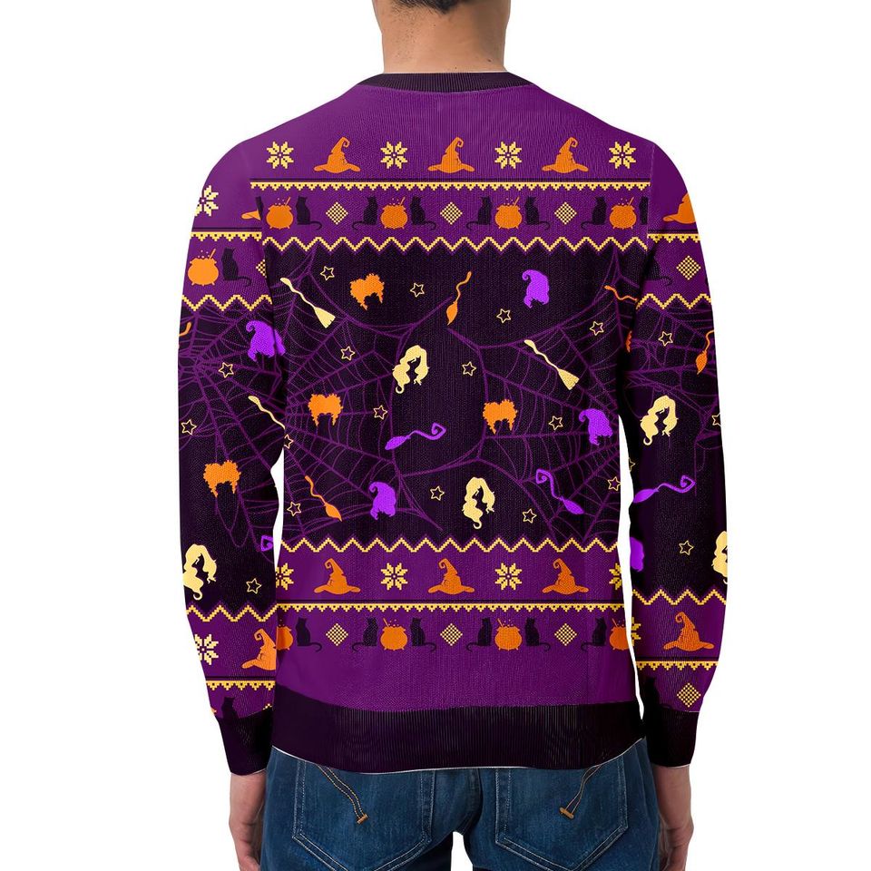Ugly Christmas Sweaters Unisex Halloween Classic Witches Film - Image 6