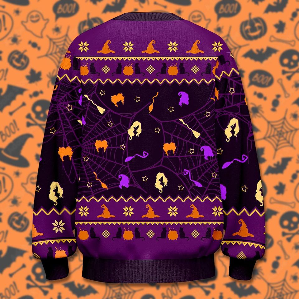 Ugly Christmas Sweaters Unisex Halloween Classic Witches Film - Image 4