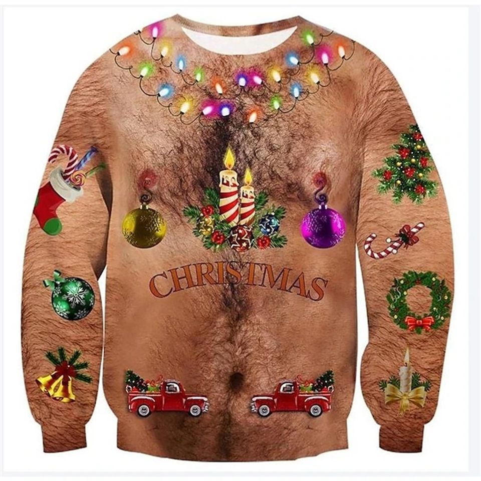 Ugly Christmas Sweatshirt 3D Printed Funny Graphic Sweatshirt