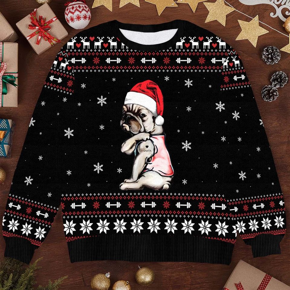 Ugly I Love Mom Frenchie Custom Sweater - Cute Personalized Dog Lover Gift